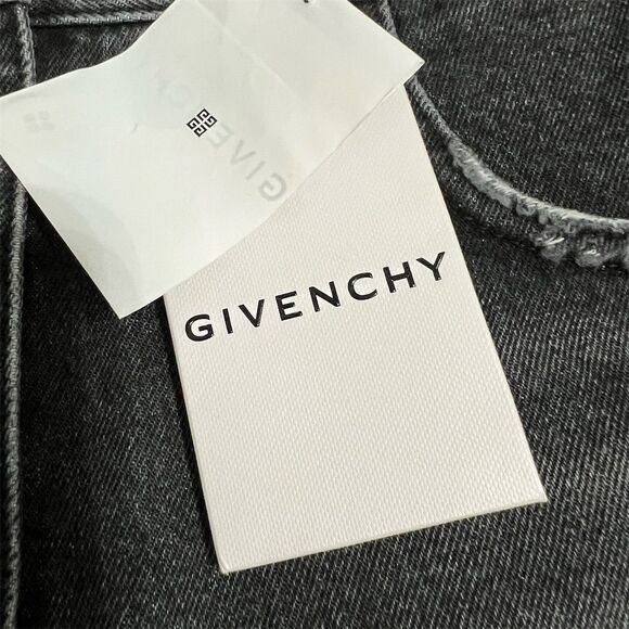 Givenchy Women's Distressed Gray Denim Bermuda Shorts Size 29 - Picture 6 of 15